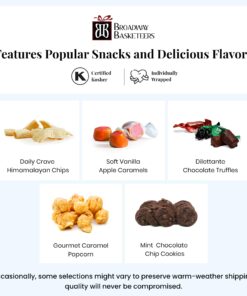 Broadway Basketeers Chocolate Food Gift Basket Tower Snack Gifts for Families, College, Delivery for Christmas Holidays, Appreciation, Thank You, Corporate, Get Well Soon, Care Package Small (3 Tier) 16 71aMr964jL