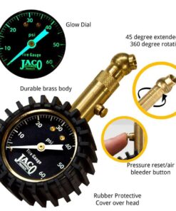Alternative view of JACO Elite Tire Pressure Gauge - 60 PSI