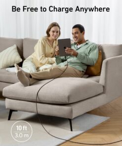 Anker 551 USB-A to Lightning Cable (10ft), MFi Certified iPhone Cable for Flawless Compatibility with iPhone iPhone 13 13 Pro 12 Pro Max 12 11 X XS XR 8 Plus and More(Black) 10 ft Black 25 71aNzlBvnnL