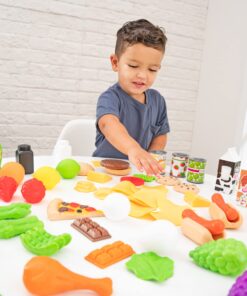 KidKraft 115-Piece Deluxe Tasty Treats Pretend Play Food Set, Plastic Grocery and Pantry Items, Gift for Ages 3+ 39 71aO6Tb8jBL