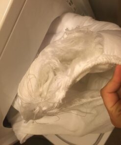 ExceptionalSheets Pillow Top Mattress Pad - Found in Marriott Hotels with Fitted Skirt and 18" Deep Pockets - Supportive Pillowtop Mattress Pad Cover with Cluster Fiber - Queen Size 56 71aOJWRGDpL