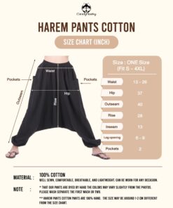 CandyHusky 100% Cotton Hippie Gypsy Boho Baggy Pants Harem Pants for Men Women Yoga Pants Aladdin Pants One Size Fits Most Black 18 71aPSm6uxL