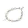 Christening Austrian Clear or Pink Crystals with Cultured Fresh Water Pearls and Sterling Silver Cross Charm Luxury Child Unisex Bracelet, Baptism,Communion (BFWC) 0-9 MONTHS (4") CLEAR 28 71aRiZFoJ1L