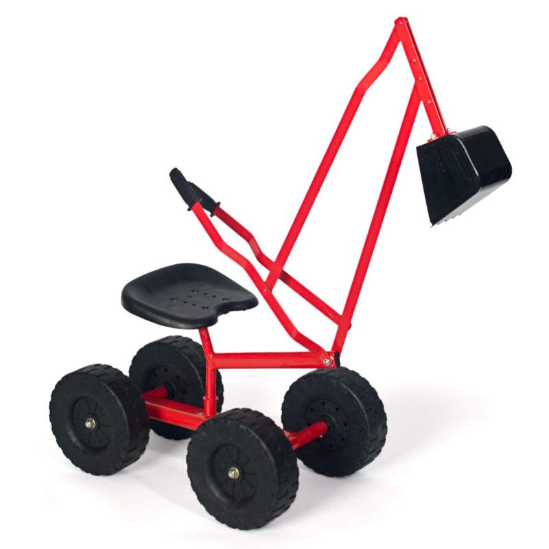 WONKAWOO Monster Wheel Sand Digger 360° Rotation Metal Crane Excavator Backhoe Ride On Toy