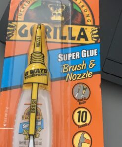 Gorilla Super Glue with Brush & Nozzle Applicator, 10 Gram, Clear, (Pack of 1) 1 - Pack 40 71aSncU75wL