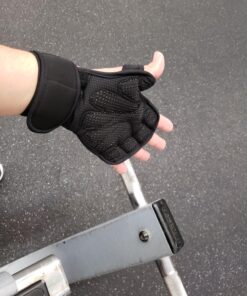 Fit Active Sports New Ventilated Weight Lifting Workout Gloves with Built-in Wrist Wraps for Men and Women - Great for Gym Fitness, Cross Training, Hand Support & Weightlifting. Large 45 71aTZGupPSL