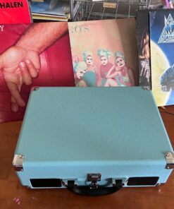 Victrola Vintage 3-Speed Bluetooth Portable Suitcase Record Player with Built-in Speakers | Upgraded Turntable Audio Sound| Includes Extra Stylus | Turquoise, Model Number: VSC-550BT-TQ 37 71aUH0meuwL