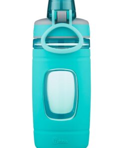Bubba Flo Kids Water Bottle with Leak-Proof Lid, 16oz Dishwasher Safe Water Bottle for Kids, Impact and Stain-Resistant, Aqua Waters Single 19 71aUYba2FUL