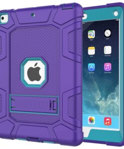 Rantice iPad 6th Generation Cases, iPad 5th Generation Case, iPad Air 2 Case, iPad 9.7 Case, Shockproof Rugged Drop Protection Cover Built with Kickstand for iPad 9.7'' A1893/A1954/A1822/A1823 Purple+Dark blue 13 71aUYgWjGGL