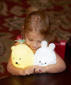 Lumipets Animal Kids Silicone Nursery Light for Baby and Toddler, Squishy Night Light for Kids Room, Animal Night Lights for Girls and Boys, Kawaii Lamp, Cute Lamps for Bedroom (Bear) Bear 30 71aUaMcs54S