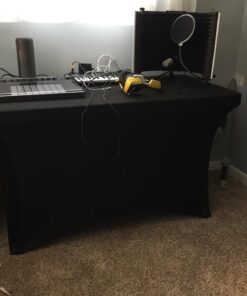 LIFETIME 80160 Commercial Height Adjustable Folding Utility Table, 4 Feet, White Granite 59 71aXRT VZnL