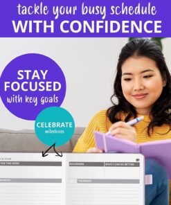 Papercode 2024 Daily Planner - Leather Weekly Planner W/Thick No-Bleed Pages - Monthly & Weekly Layouts - Use for Productivity, Schedule, or Agenda Blue 57 71aZPZYlR9L