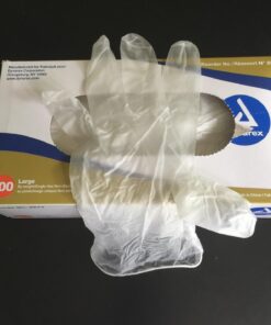 Dynarex Safe-Touch Vinyl Disposable Exam Gloves, Powder-Free, Food Safety and Compliance, Ambidextrous, Clear, Medium, 1 Box of 100 Safe-Touch Vinyl Disposable Exam Gloves 15 71aZo6gjaEL
