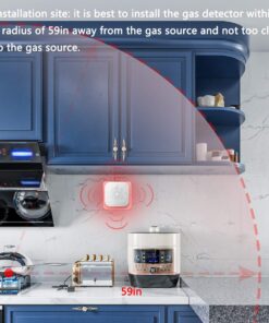 Cazoner Natural Gas Detector and Propane Detector,Combustible Gas Leak Alarm, Methane, Butane, LPG, LNG, Home Gas Alarm for Kitchen, AC-Plug in 17 71aZqS4TGQL