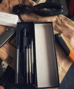 KEPEAK Military Tactical Pen, Professional Self Defense Pen, Emergency Glass Breaker Pen - Tungsten Steel, Writing Tool with 6 Refill Black 30 71aaGmtcX1L