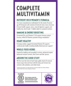 New Chapter Women's Multivitamin 40+ Advanced Formula for Heart, Hormone, Immune & Energy Support, Higher Levels of Whole-Food Fermented B Vitamins +D3, Made with Organic Non-GMO Ingredients, 96 Count 21 71aajYbFbhL