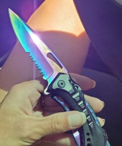 Tac Force- TF-705 Series - Bottle Opener, Glass Punch and Pocket Clip, Tactical, EDC, Rescue Rainbow 49 71aaxRHxnOL