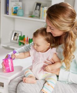 The First Years Take & Toss Spill Proof Sippy Cups - Reusable Toddler Cups - Rainbow - Kids Cups and Snap On Lids for Ages 9 Months and Up - 4 Count Classic Rainbow 34 71abaLTdDXL 1