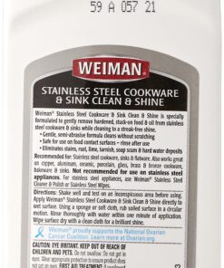 Weiman Stainless Steel Sink and Pots & Pans Cleaner and Polish 8 Ounce (Pack of 1) 24 71adM6d8OtL