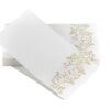 Disposable Guest Bathroom Hand Towels - Gold Floral Design - Linen-Feel Disposable Paper Towels, Cloth-Like Texture, Single-Use, Perfect Size: 12x17” Unfolded & 8.5x4” Folded - Box of 100 by SimuLinen 12" x 17"