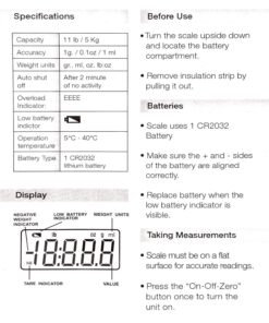MIRA Digital Easy to Use Kitchen Food Scale | Portable Lightweight Slim Food Scale Measures Grams, Pounds & Ounces Glass Platform Multifunction Scale | Tare Function | 11 lb Capacity 22 71aeK7pAc1L