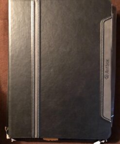 Antbox iPad 6th/5th Generation Case 9.7'' Vegan Leather Case Compatible with iPad Air 2/iPad Pro 9.7''/Air 1 with Apple Pencil Holder Magnetic Clasp Design (Black) Black 47 71aeXHWpflL