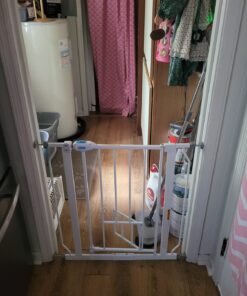 Carlson Extra Wide Walk Through Pet Gate with Small Pet Door, Includes 4-Inch Extension Kit, Pressure Mount Kit and Wall Mount Kit,White 51 71aeq8ABjL