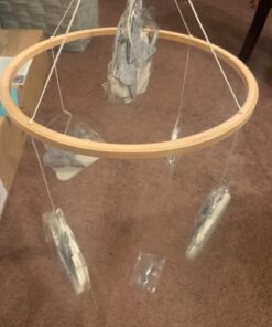 Sorrel + Fern Baby Crib Mobile (Birds and Clouds) - Felt Nursery Ceiling Decoration and Baby Shower for Girls & Boys - Grey & White Birds & Clouds 44 71afFnvoFZL