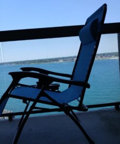 Best Choice Products Set of 2 Adjustable Steel Mesh Zero Gravity Lounge Chair Recliners w/Pillows and Cup Holder Trays, Light Blue 39 71afV9s3qhL