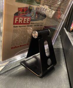 Amazon Basics Adjustable Aluminum Cell Phone Desk Stand for iPhone and Android, Black 31 71afxdNlToL