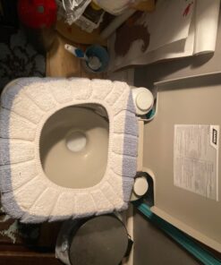 Camco 5.3-Gallon Portable Travel Toilet | Features Detachable Holding Tank w/Sealing Slide Valve & Bellow-Type Flush | Easy Transport w/Compact Lightweight Design & Carry Handle | Gray (41541) 5.3 Gallon 39 71agA3G8wWL