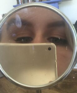 MIRRORVANA 10X Magnifying Makeup Mirror on Stand for Bedroom and Bathroom, Free Standing Desk & Table Mirror, Double Sided 10X/1X Magnification, 35cm Tall 18cm Wide 18cm (7-inch) Diameter 27 71agp7OfWKL