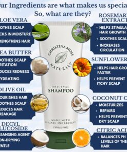 Clarifying Shampoo with Rosemary for Hair Growth & Coconut Oil + Aloe Vera for Hydration and Hair Repair, Shampoo for Oily Hair, Dry Hair or Curly Hair, Women and Mens Shampoo, Sulfate Free Shampoo Unscented 16 71ai5xeGNyL
