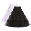 GRACE KARIN Women's 50s Petticoat Skirts Tutu Crinoline Slips Underskirts CL008922 4X 2-pack(black+white)