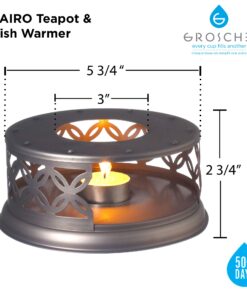 GROSCHE Cairo Premium Teapot Warmer with Tea lite Candle. for Glass teapot and Other heatproof Dish Warming use. 34 71akWinI9CL