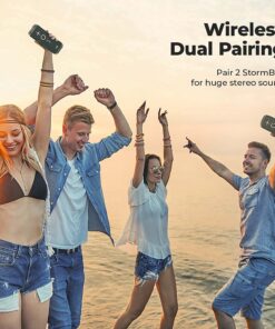 Tribit StormBox Bluetooth Speaker - 24W Portable , 360° Full Surround Sound, Enhanced Bass, Wireless Dual Pairing, IPX7 Waterproof, 20-Hour Playtime, 66ft Bluetooth Range Outdoor Speaker black 28 71akokXPkYL