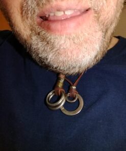 FIBO STEEL Alloy Vinatge Pendant Necklace for Men Leather Chain Adjustable 2 Pcs a Set 42 71akw5STl0L