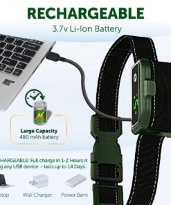 UPGRADED Q6 Rechargeable Bark Collar - Smart Barking Detection Module w/Triple Stop Anti-False Modes: Beep/Vibration/Shock for Small, Medium, Large Dogs & Breeds - IPx7 Waterproof (15-120 LBS) 30 71alSrQrpXL