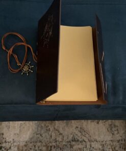 EvZ Leather Writing Journal Notebook, 7 Inches Vintage Nautical Spiral Blank String Diary Notepad Sketchbook Travel to Write in, Unlined Paper, Retro Pendants, Classic Embossed, Coffee 37 71alUCtl8TL