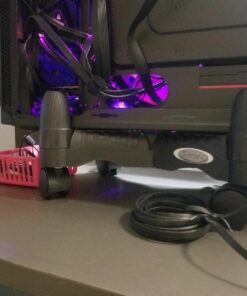 Kantek Mobile CPU Stand with Adjustable Width and Locking Casters, 16-Inch Wide x 7-Inch Deep x 4.8-Inch High (CS200B),Black 33 71amGUxY3VL