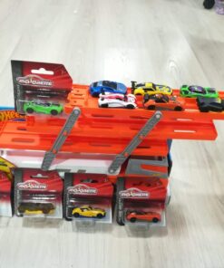 Hot Wheels Playset with Hw MEGA Hauler Toy Truck & 1:64 Scale Car, Stores 50+ Vehicles, Expands to 6 Levels red 26 71ao0XIEJ9L