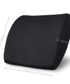 Pharmedoc Lumbar Support Pillow for Office Chair and Car Seat, Perfectly Balanced Memory Foam, Versatile Use Lower Back Cushion Black 8 71ao7Sa06ML