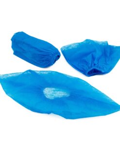 Alternative view of Deco4Fun Anti-Skid Non-Slip Disposable Blue Polypropylene Shoe Covers One-Size Medical Booties Overshoe for Home Lab Clinic Hospital Carpet Cleaning Real Estate Safety Shoe Protectors (50 Pairs)