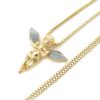 Fashion 21 Sparkled Micro Baby Angel Cherub Pendant 2mm 24 inches Box Chain Necklace Gold Silver Tone 40 71aqgBHTgPL