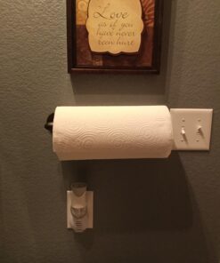 iDesign Orbinni Wall Mounted Metal Paper Towel Holder, Roll Organizer for Kitchen, Bathroom, Craft Room, Set of 1, Bronze 25 71arHlue4bL