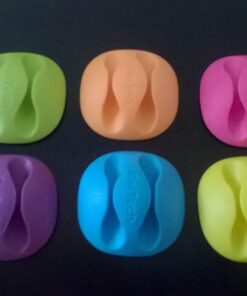 iGotTech Cable Clips and Cord Management System 6 Pack of Dual Slotted Adhesive Desktop Cable Organizers | Phone & Computer Wire Holder (Multicolor) Multicolored 57 71as9ZrpbOL