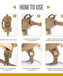 OneTigris Dog Pack Hound Travel Camping Hiking Backpack Saddle Bag Rucksack for Medium & Large Dog (Brown, Large) 11.4"L x 8.7"W x 2.4"H Brown 31 71asE5jrNRL