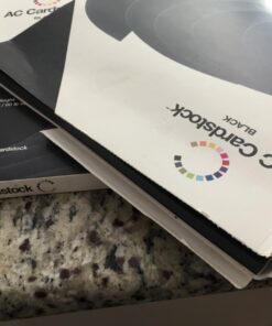 12 x 12-inch Black AC Cardstock Pack by American Crafts | Includes 60 sheets of heavy weight, textured black cardstock 16 71asH4B5 L