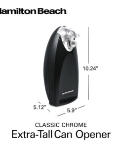 Hamilton Beach Electric Automatic Can Opener with Auto Shutoff, Knife Sharpener, Cord Storage, and SureCut Patented Technology, Extra Tall, Black 27 71asIuaJoGL