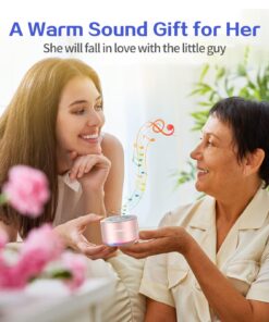 LENRUE A2 Portable Wireless Bluetooth Speaker with Lights and Lanyard,5W Mini Small Metal Speakers Bluetooth 5.0/Aux-in for iPhone Android Home Outdoor, Birthday for Women/Girls Rose Gold 24 71asSehTZL